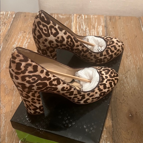 Sam Edelman Leopard Print Block Heels - Picture 5 of 8